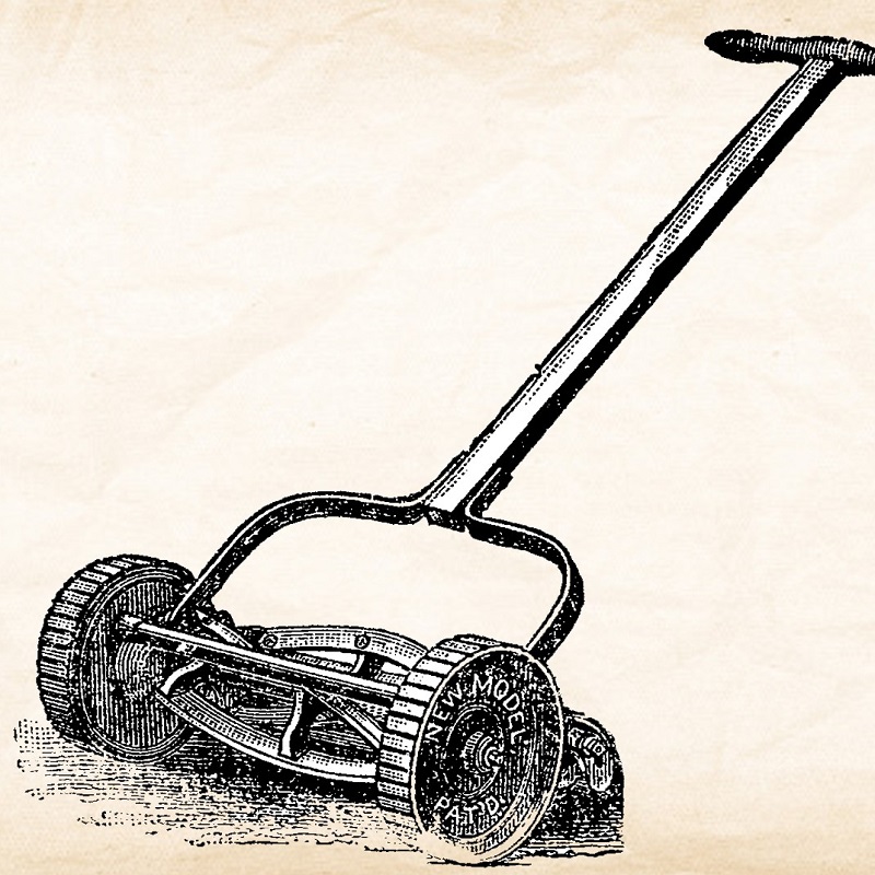 who invented the lawnmower