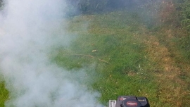 why does my lawnmower smoke